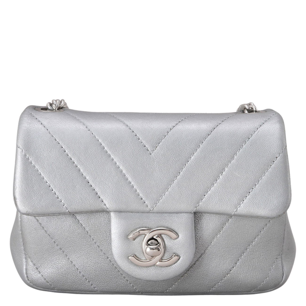 CHANEL(USED)샤넬 시즌 체인 쉐브론 미니 플랩백