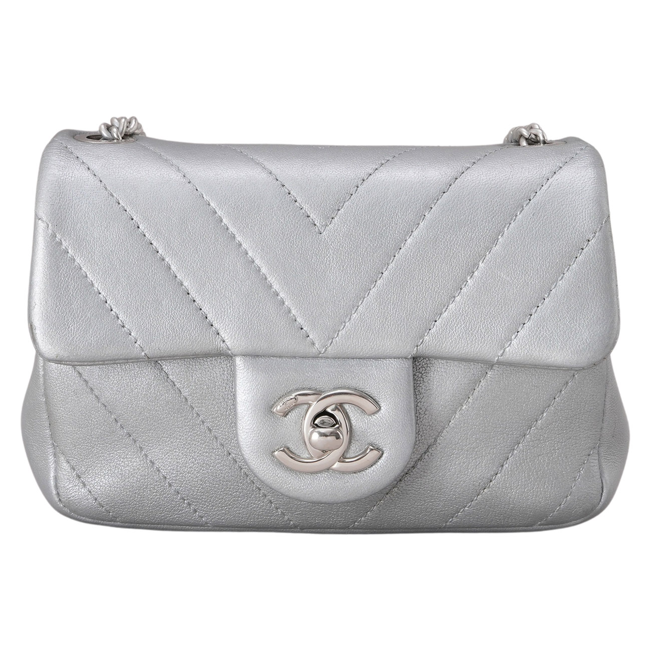 CHANEL(USED)샤넬 시즌 체인 쉐브론 미니 플랩백