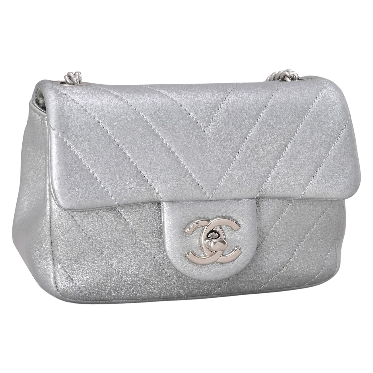 CHANEL(USED)샤넬 시즌 체인 쉐브론 미니 플랩백