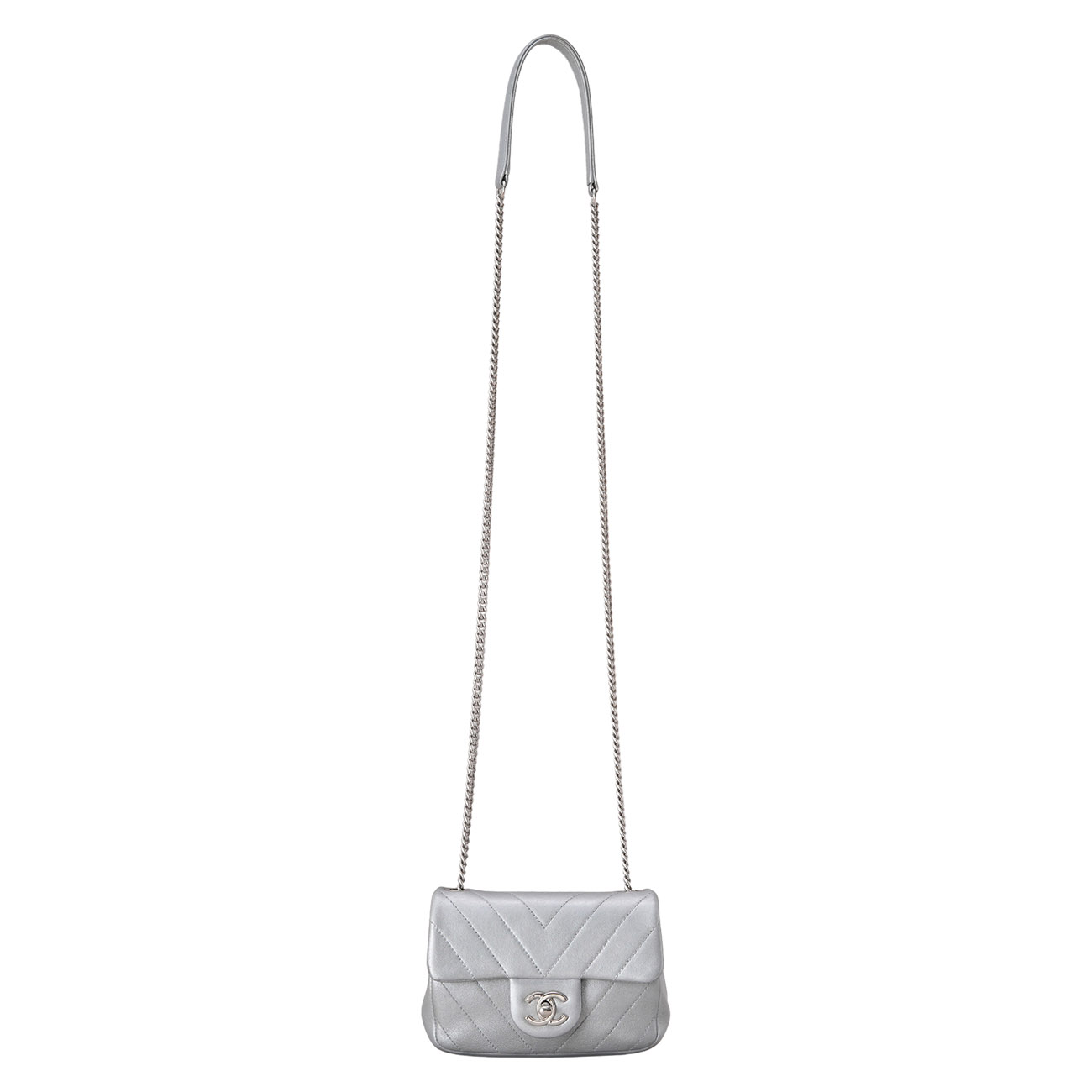 CHANEL(USED)샤넬 시즌 체인 쉐브론 미니 플랩백