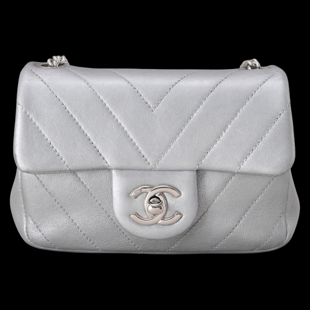 CHANEL(USED)샤넬 시즌 체인 쉐브론 미니 플랩백