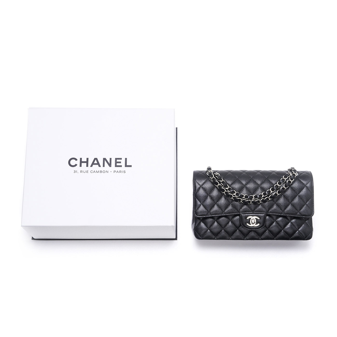 CHANEL(USED)샤넬 캐비어 클래식 미듐 플랩백