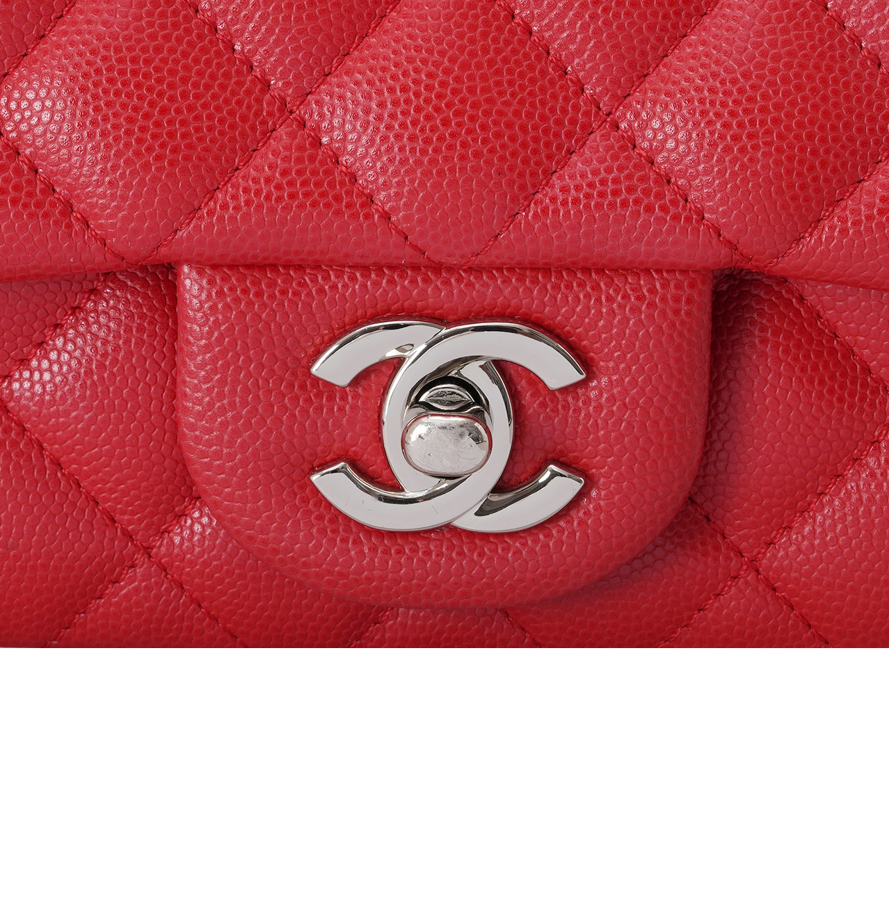 CHANEL(USED)샤넬 캐비어 클래식 뉴미니 플랩백 레드