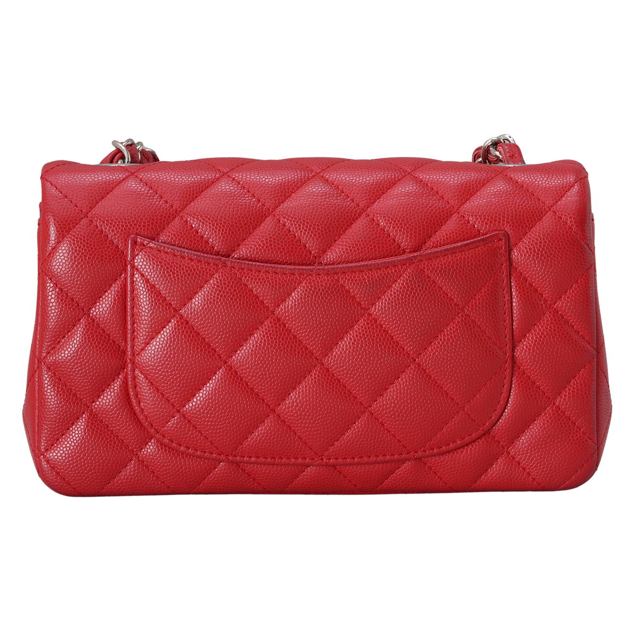 CHANEL(USED)샤넬 캐비어 클래식 뉴미니 플랩백 레드