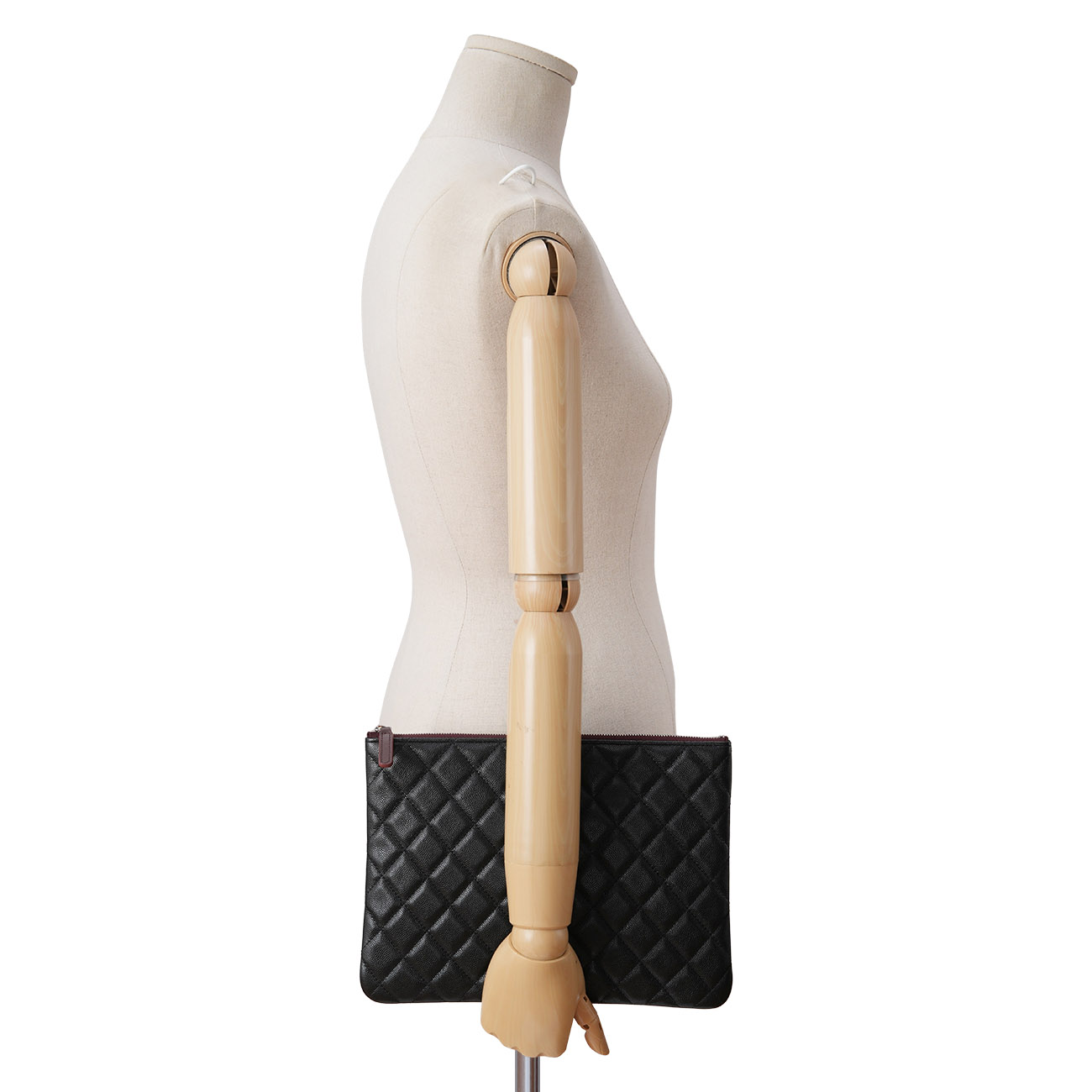 CHANEL(USED)샤넬 A8254 캐비어 클래식 뉴미듐 클러치