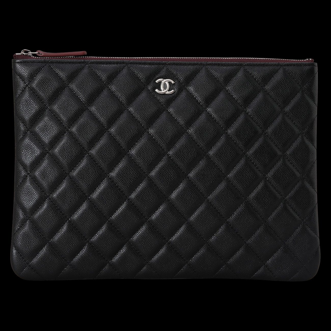 CHANEL(USED)샤넬 A8254 캐비어 클래식 뉴미듐 클러치