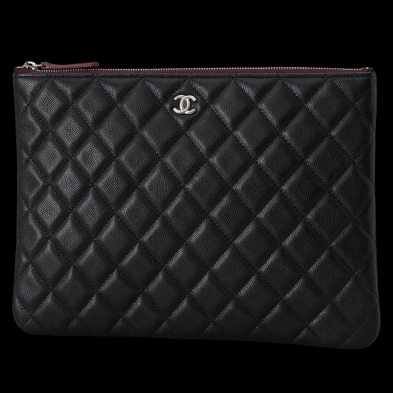 CHANEL(USED)샤넬 A8254 캐비어 클래식 뉴미듐 클러치