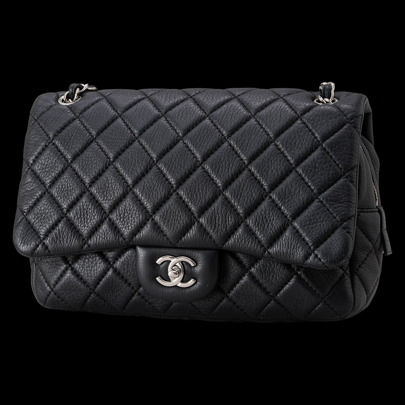 CHANEL(USED)샤넬 시즌 지퍼 체인 플랩백