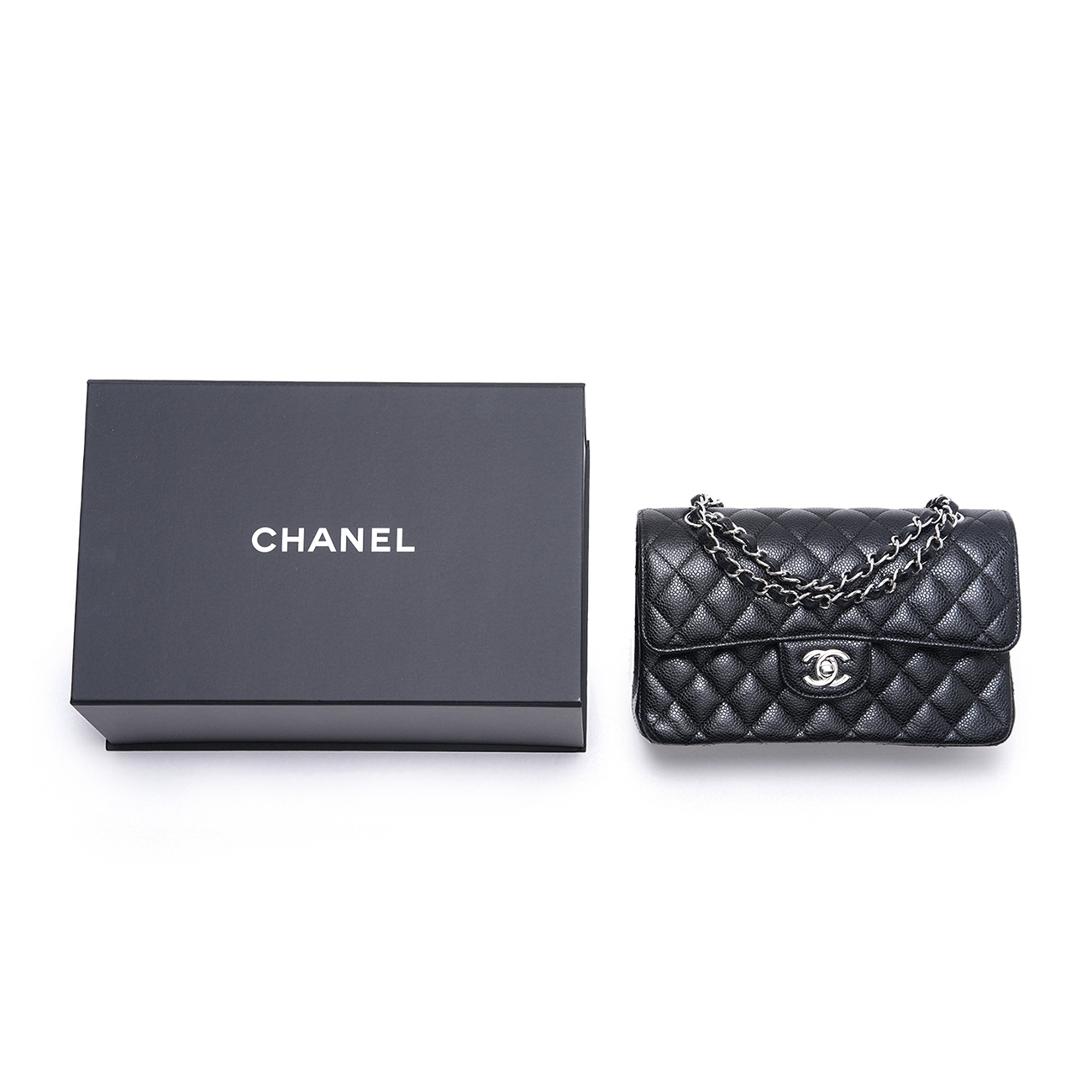 CHANEL(USED)샤넬 A01113 캐비어 클래식 스몰 플랩백