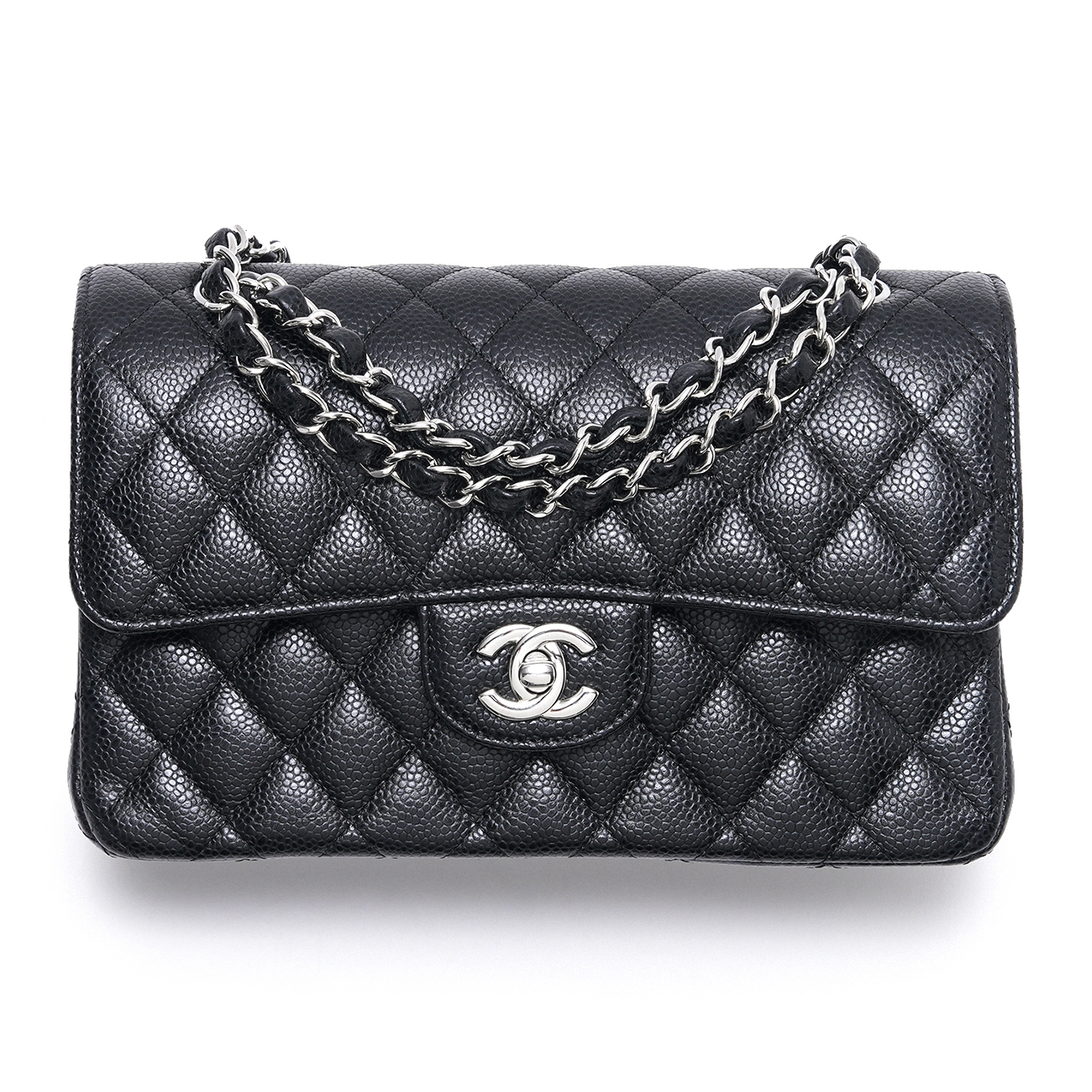 CHANEL(USED)샤넬 A01113 캐비어 클래식 스몰 플랩백