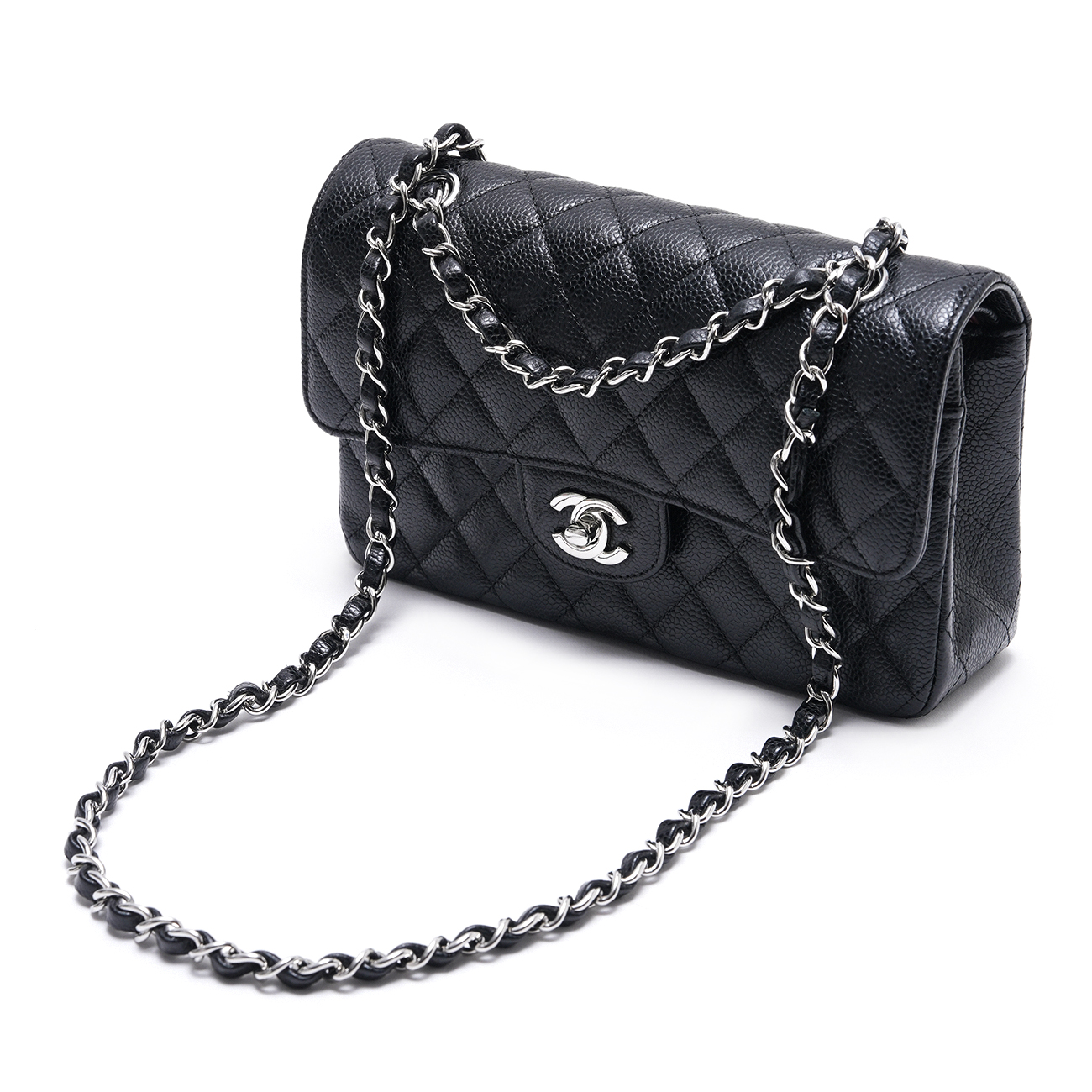 CHANEL(USED)샤넬 A01113 캐비어 클래식 스몰 플랩백