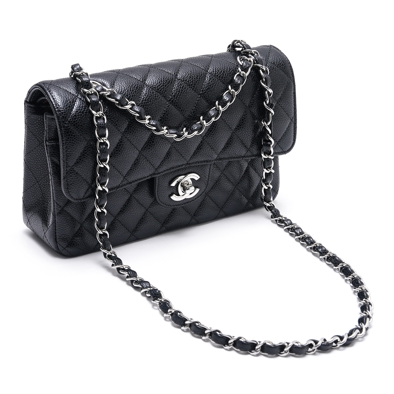 CHANEL(USED)샤넬 A01113 캐비어 클래식 스몰 플랩백