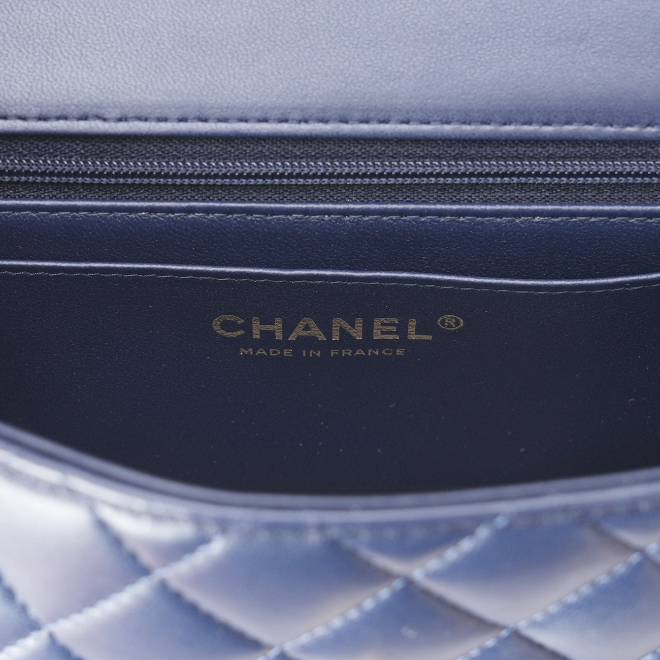 CHANEL(USED)샤넬 램스킨 클래식 뉴미니 탑핸들 체인 크로스백