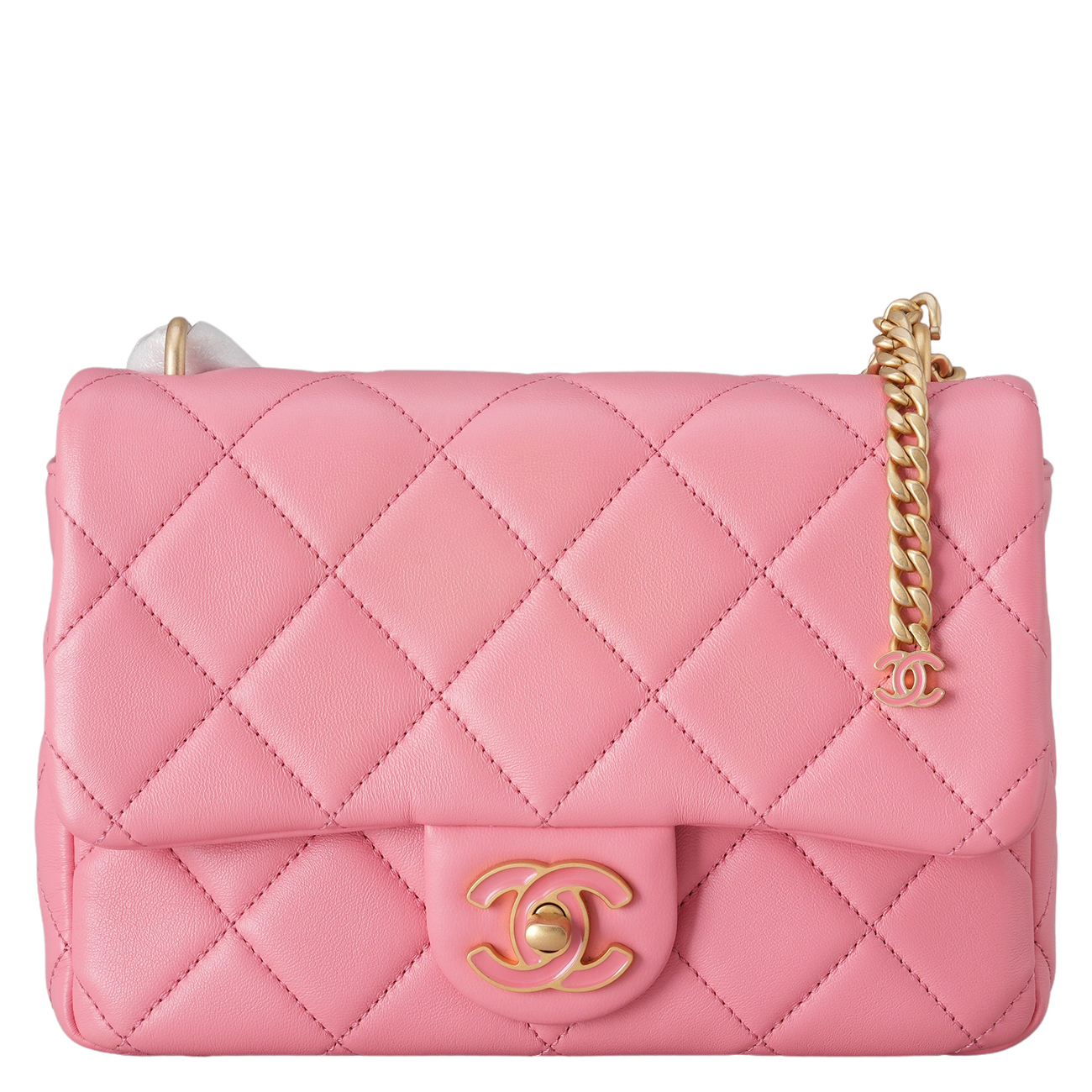 CHANEL(USED)샤넬 애나멜 CC로고 체인 크로스백