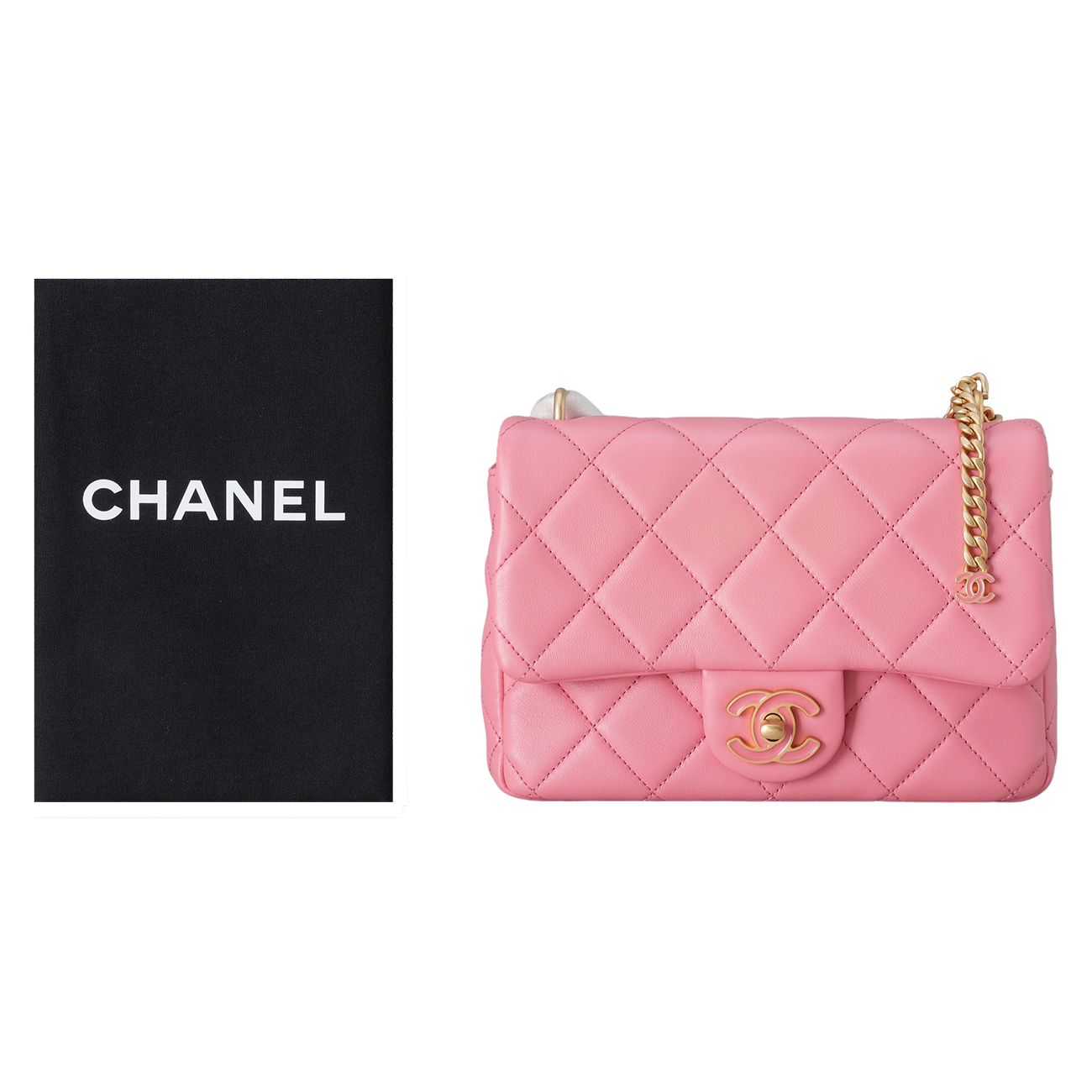 CHANEL(USED)샤넬 애나멜 CC로고 체인 크로스백