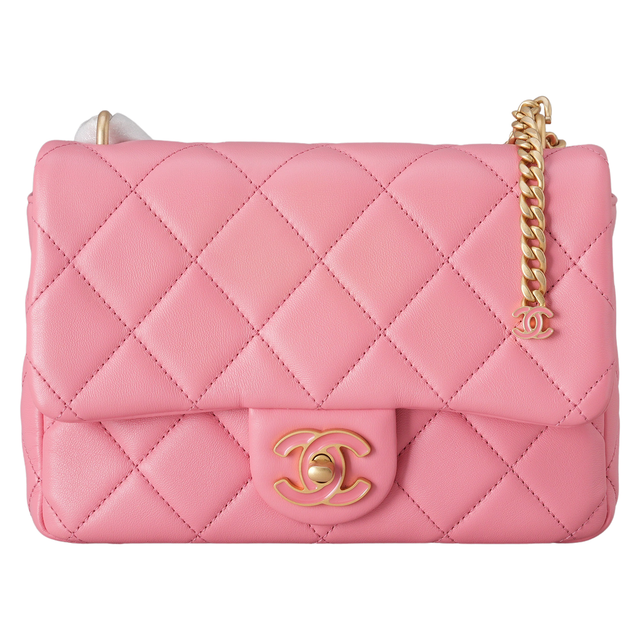 CHANEL(USED)샤넬 애나멜 CC로고 체인 크로스백