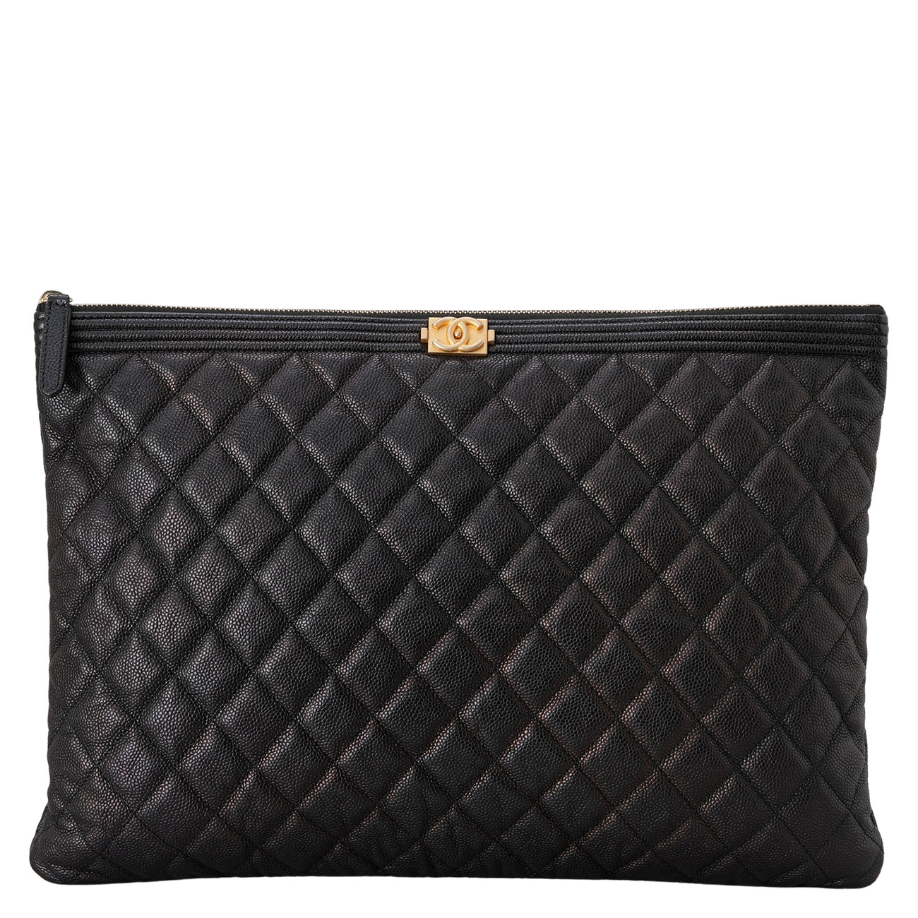 CHANEL(USED)샤넬 캐비어 보이샤넬 라지 클러치