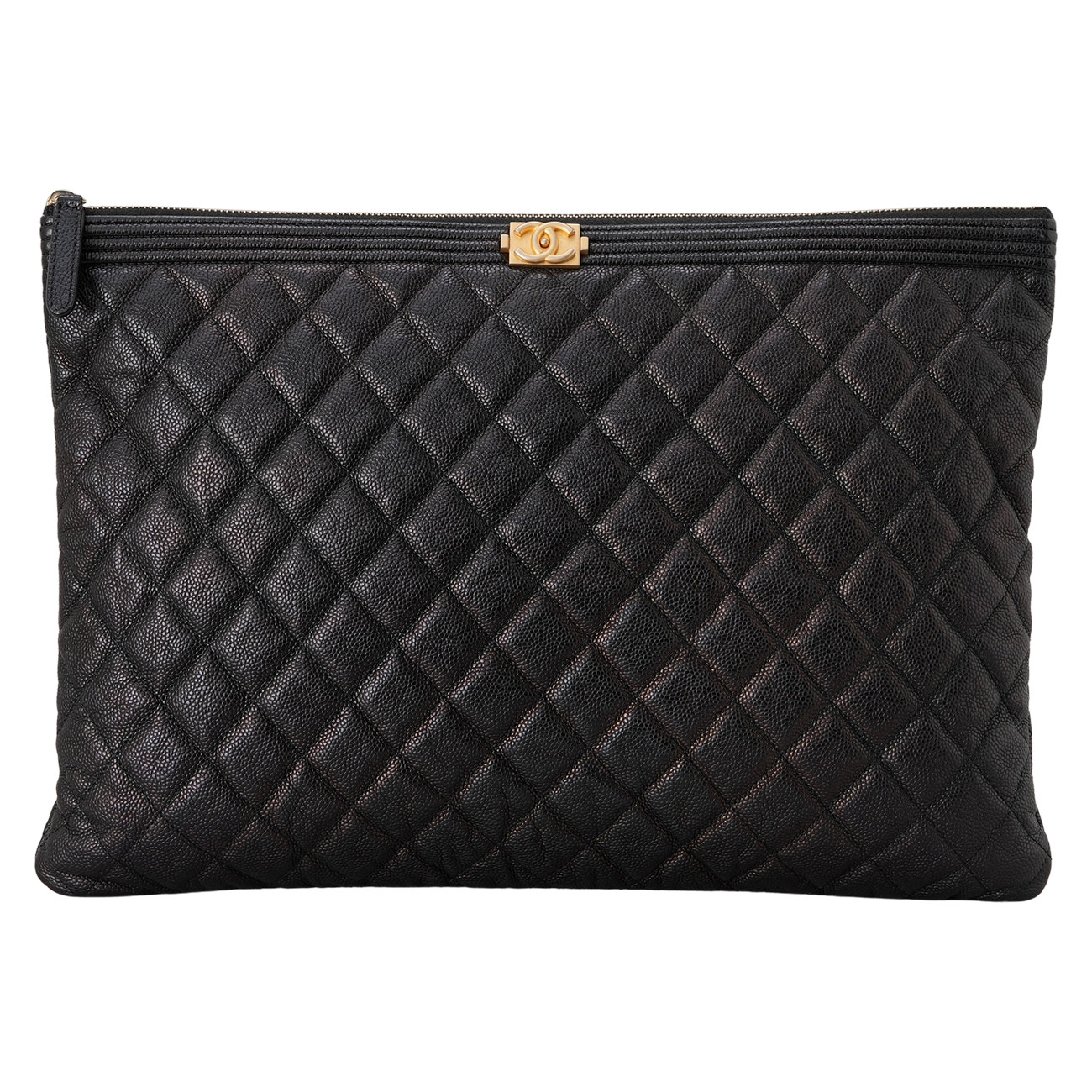 CHANEL(USED)샤넬 캐비어 보이샤넬 라지 클러치