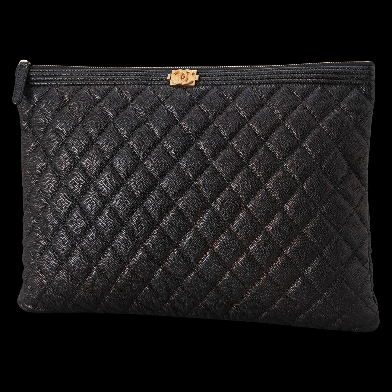 CHANEL(USED)샤넬 캐비어 보이샤넬 라지 클러치