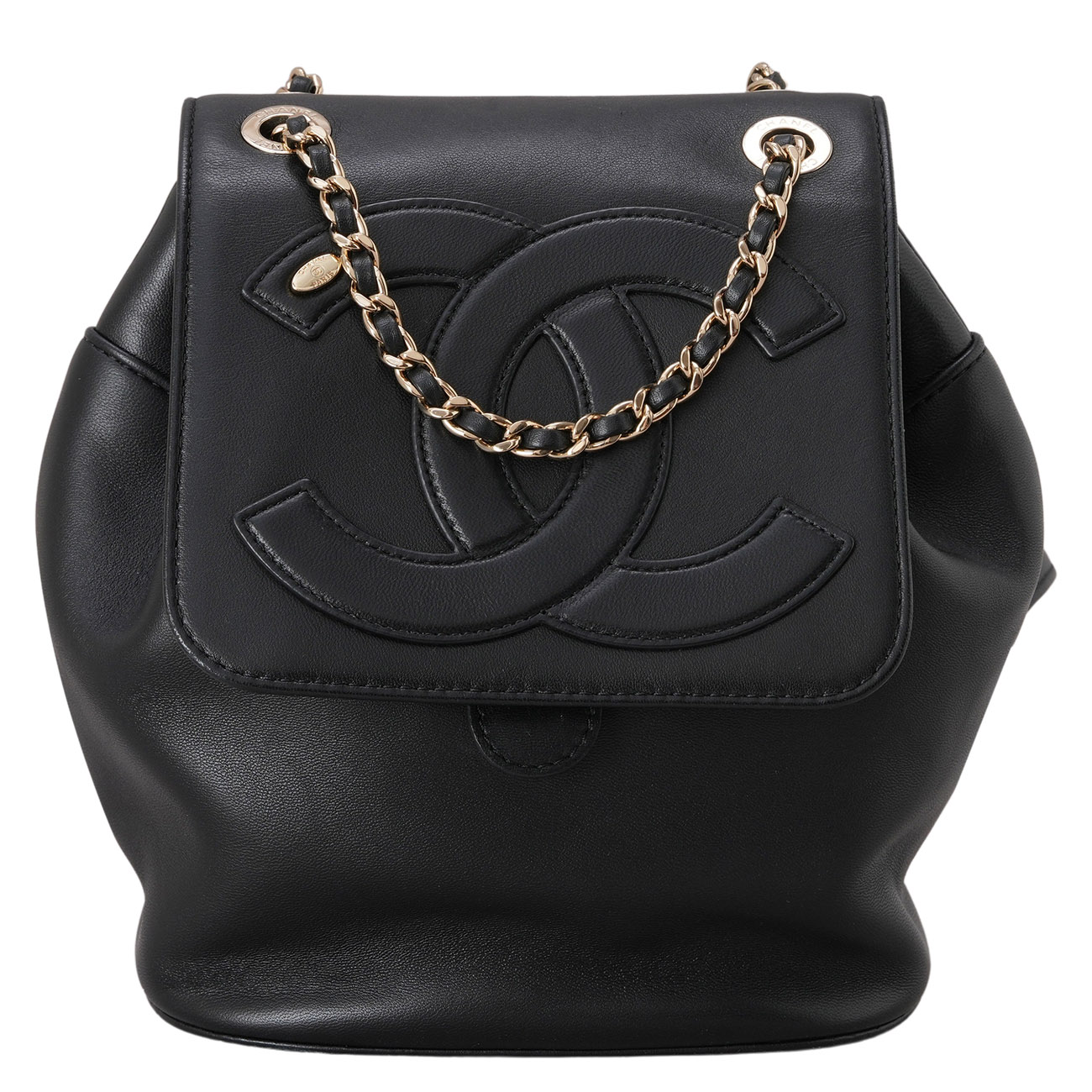 CHANEL(USED)샤넬 AS0325 램스킨 CC로고 플랩 백팩