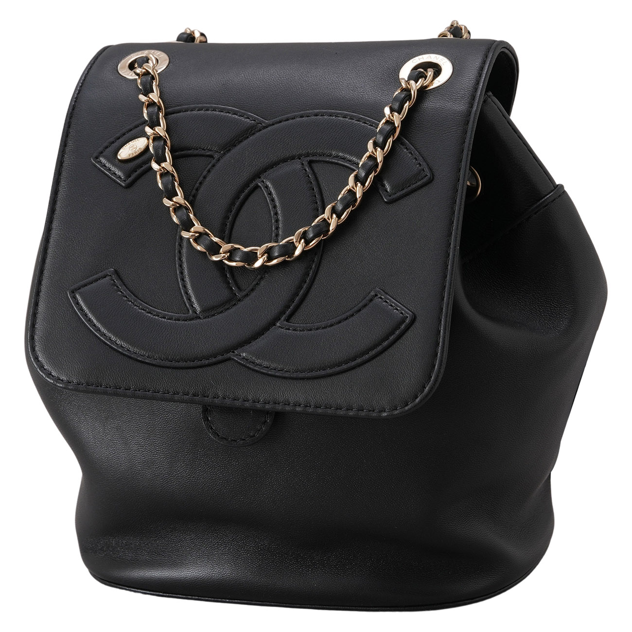 CHANEL(USED)샤넬 AS0325 램스킨 CC로고 플랩 백팩