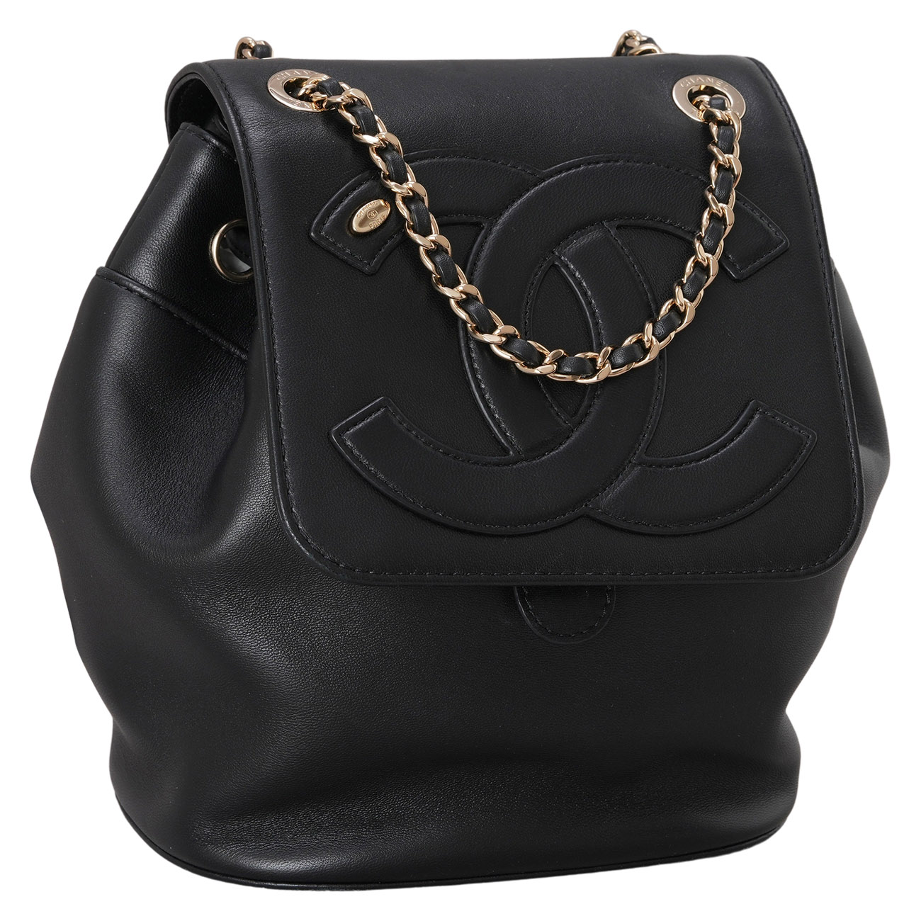 CHANEL(USED)샤넬 AS0325 램스킨 CC로고 플랩 백팩
