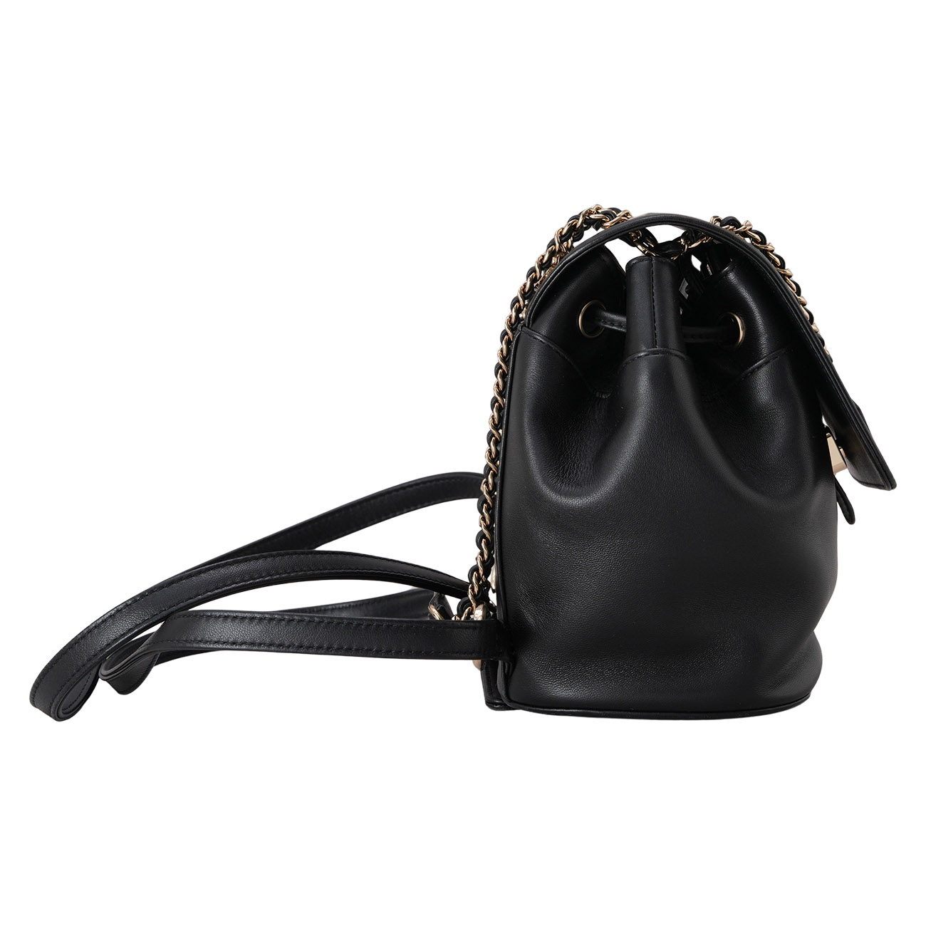 CHANEL(USED)샤넬 AS0325 램스킨 CC로고 플랩 백팩