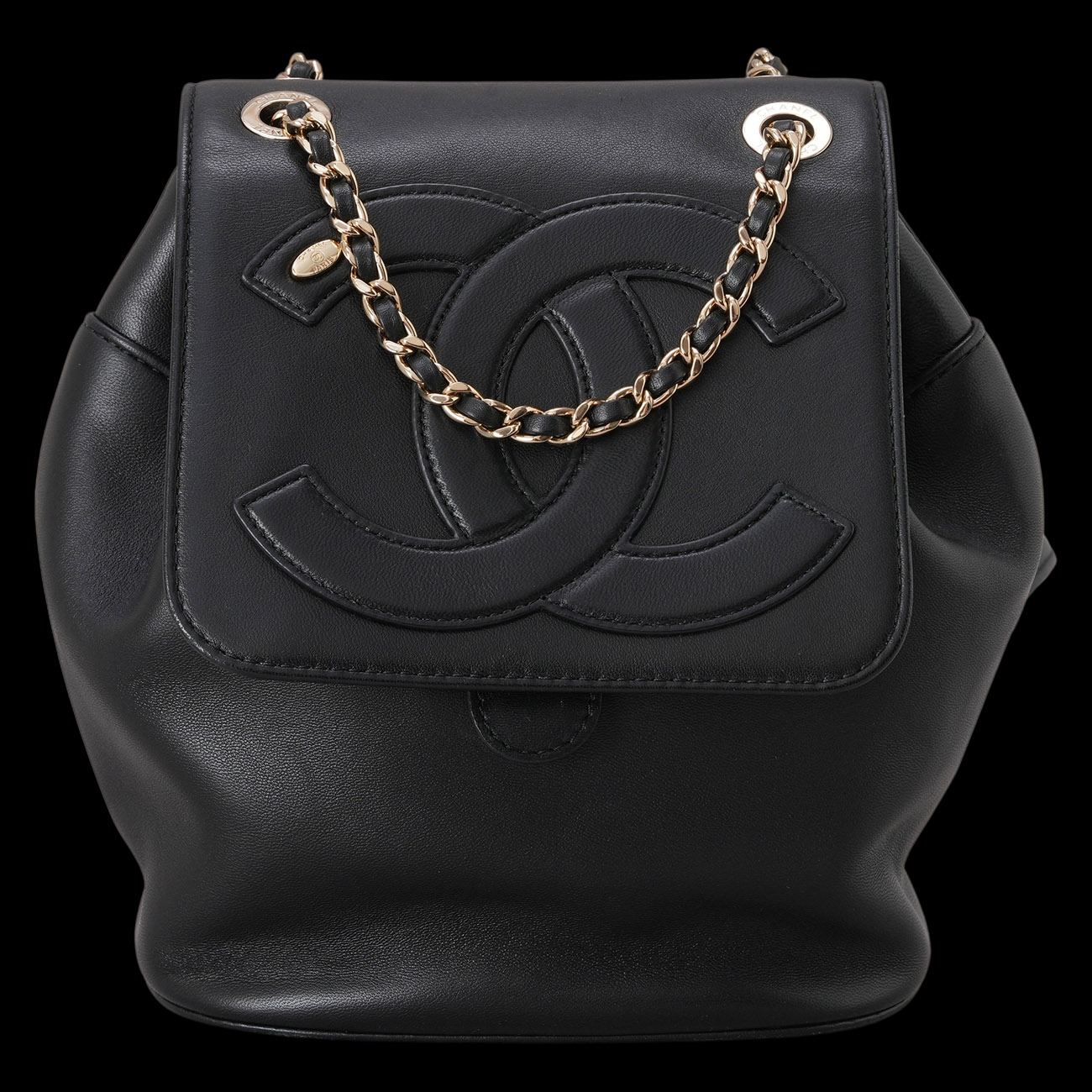 CHANEL(USED)샤넬 AS0325 램스킨 CC로고 플랩 백팩