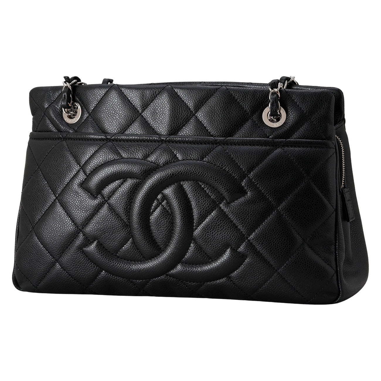 CHANEL(USED)샤넬 캐비어 CC로고 타임리스 체인 숄더백