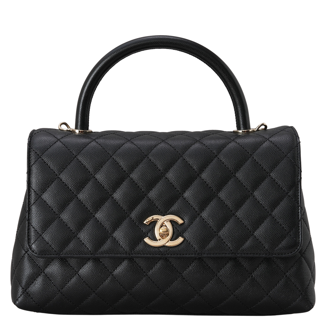 CHANEL(USED)샤넬 캐비어 코코핸들 28 블랙금장