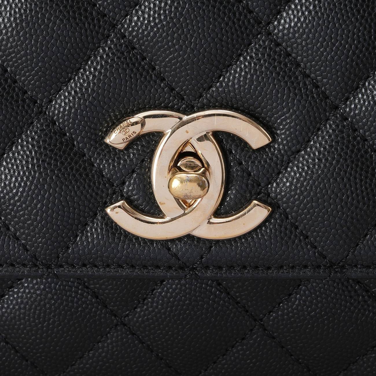 CHANEL(USED)샤넬 캐비어 코코핸들 28 블랙금장