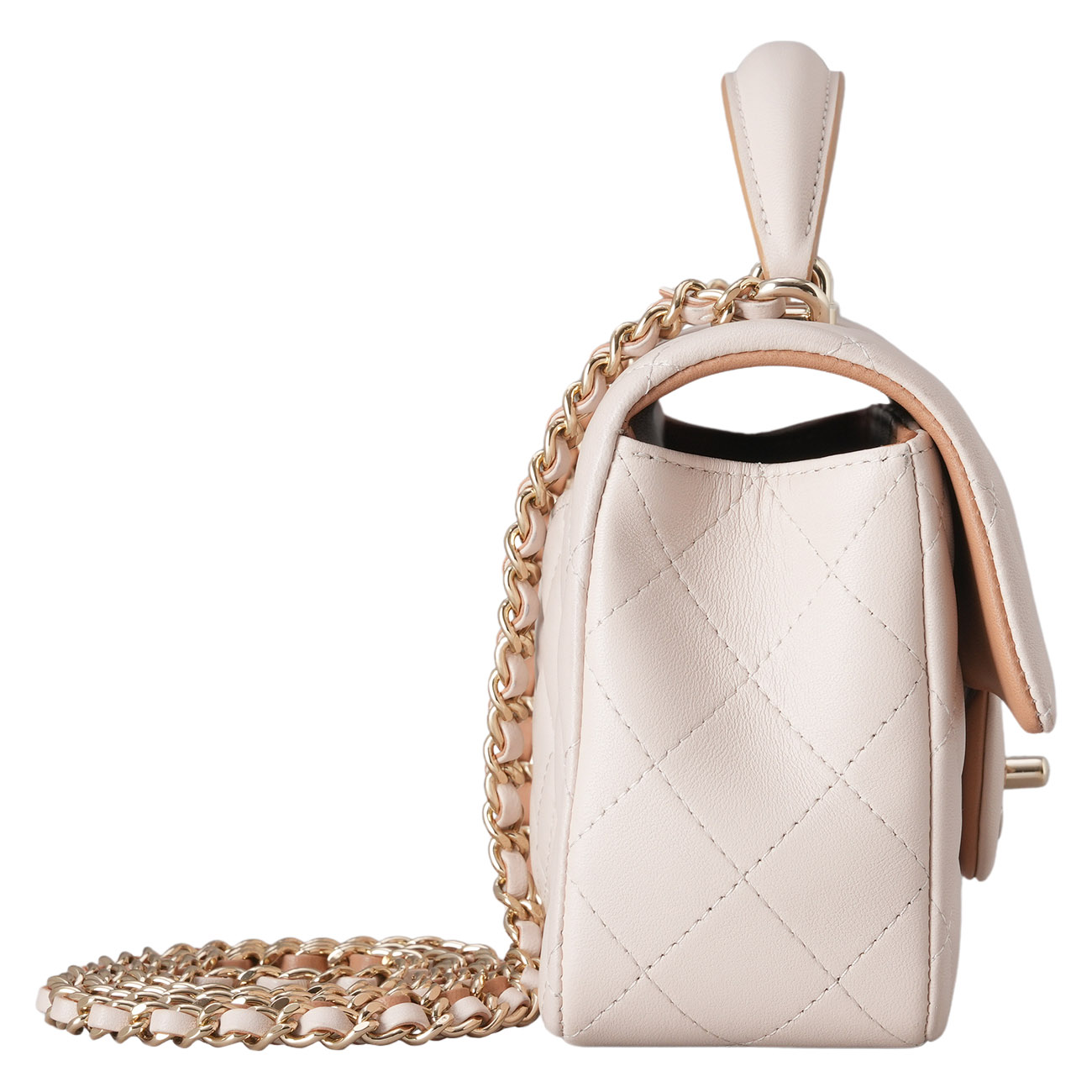 CHANEL(USED)샤넬 램스킨 클래식 뉴미니 탑핸들 크로스백