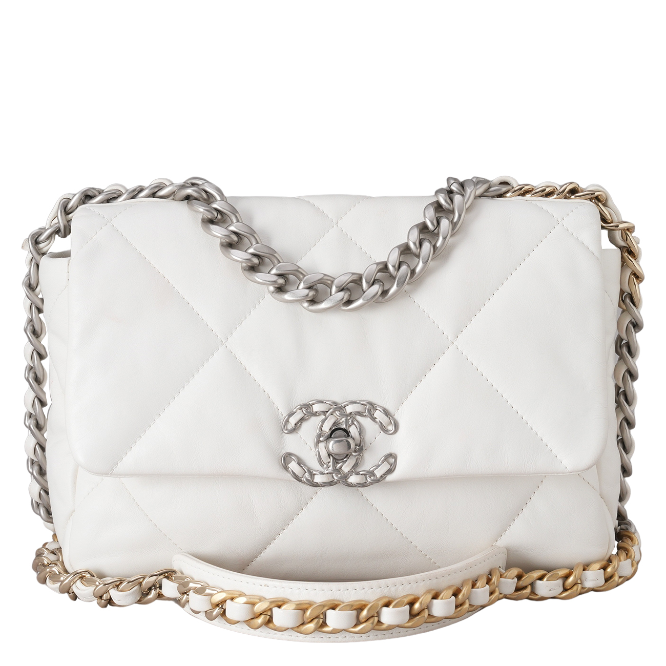 CHANEL(USED)샤넬 19백 미듐 화이트