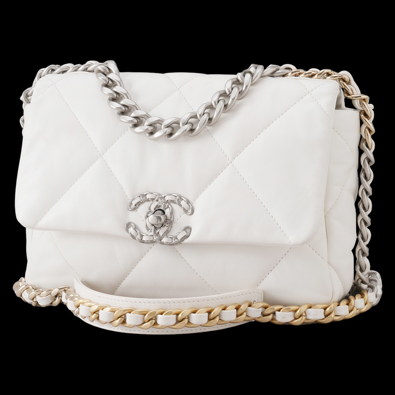 CHANEL(USED)샤넬 19백 미듐 화이트