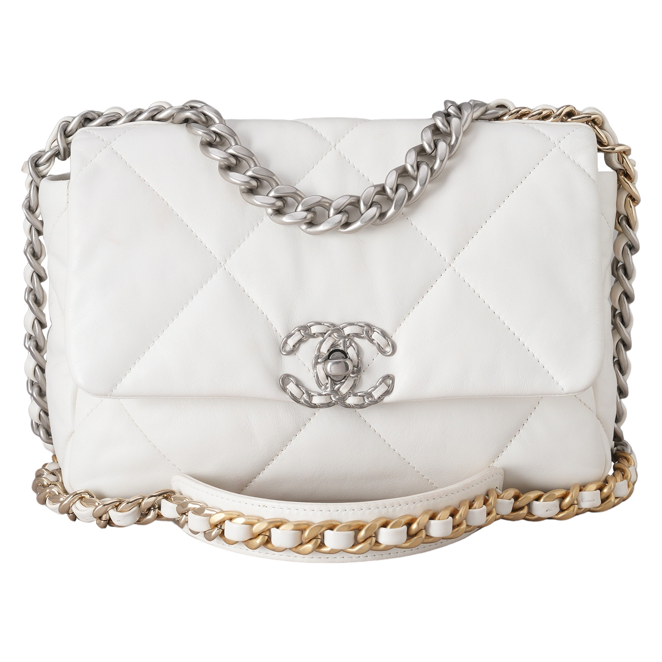 CHANEL(USED)샤넬 19백 미듐 화이트