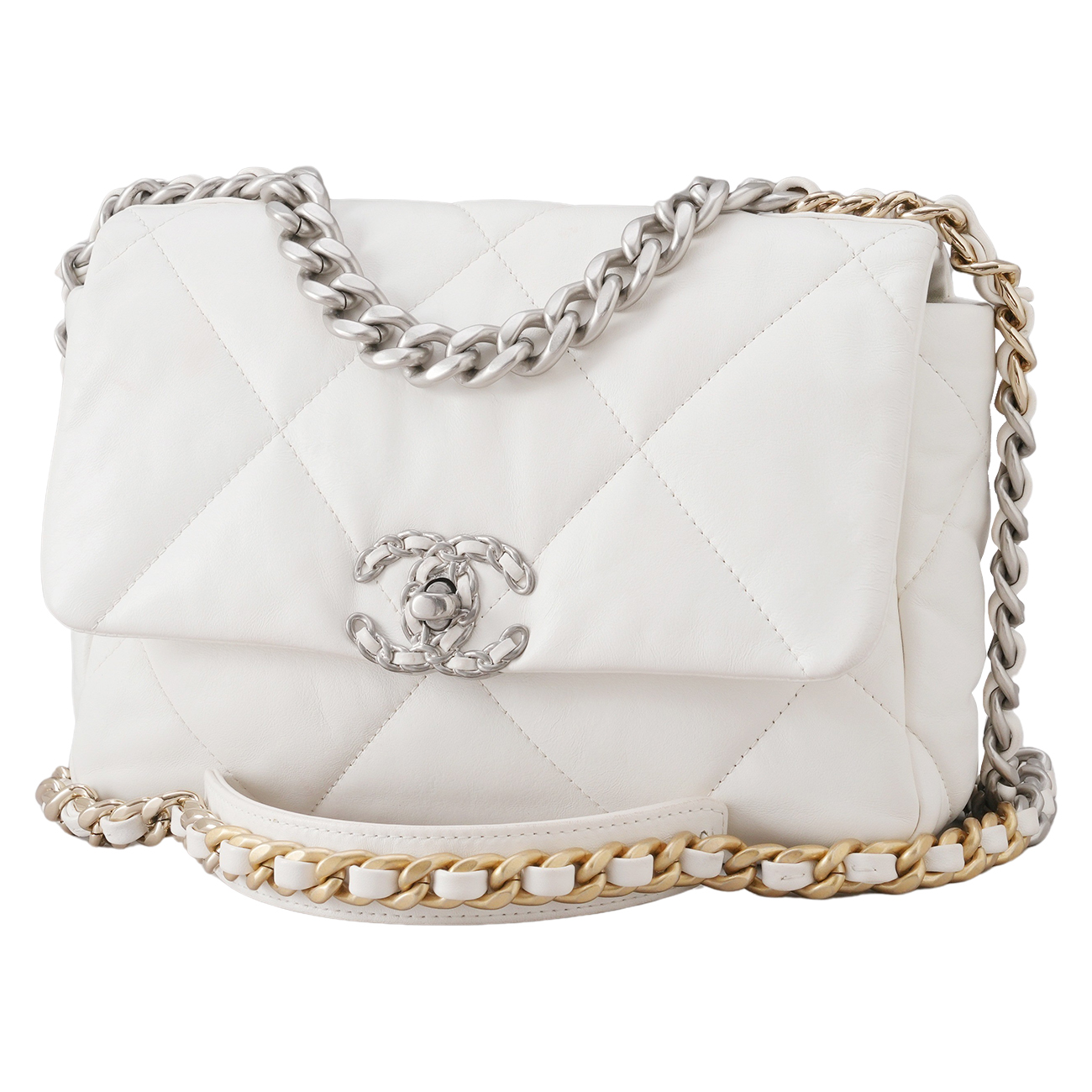 CHANEL(USED)샤넬 19백 미듐 화이트