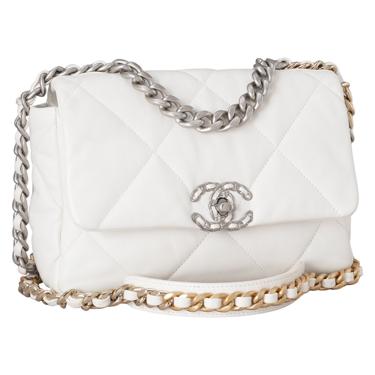 CHANEL(USED)샤넬 19백 미듐 화이트