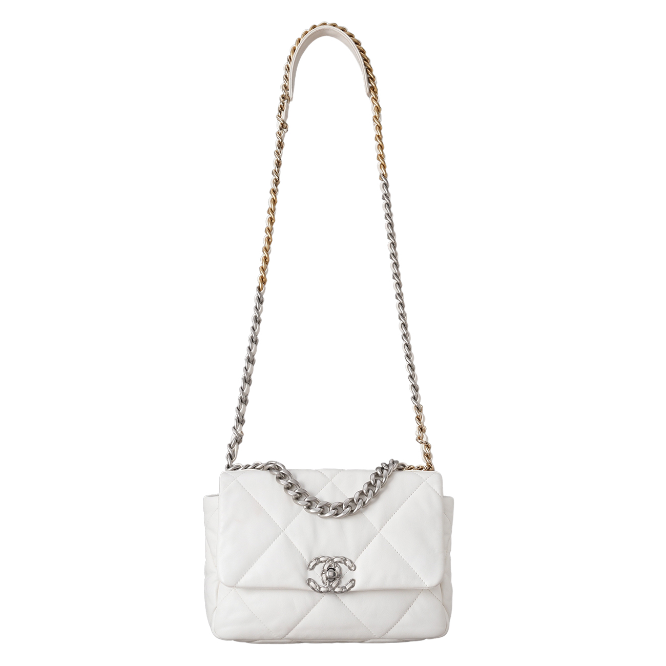 CHANEL(USED)샤넬 19백 미듐 화이트