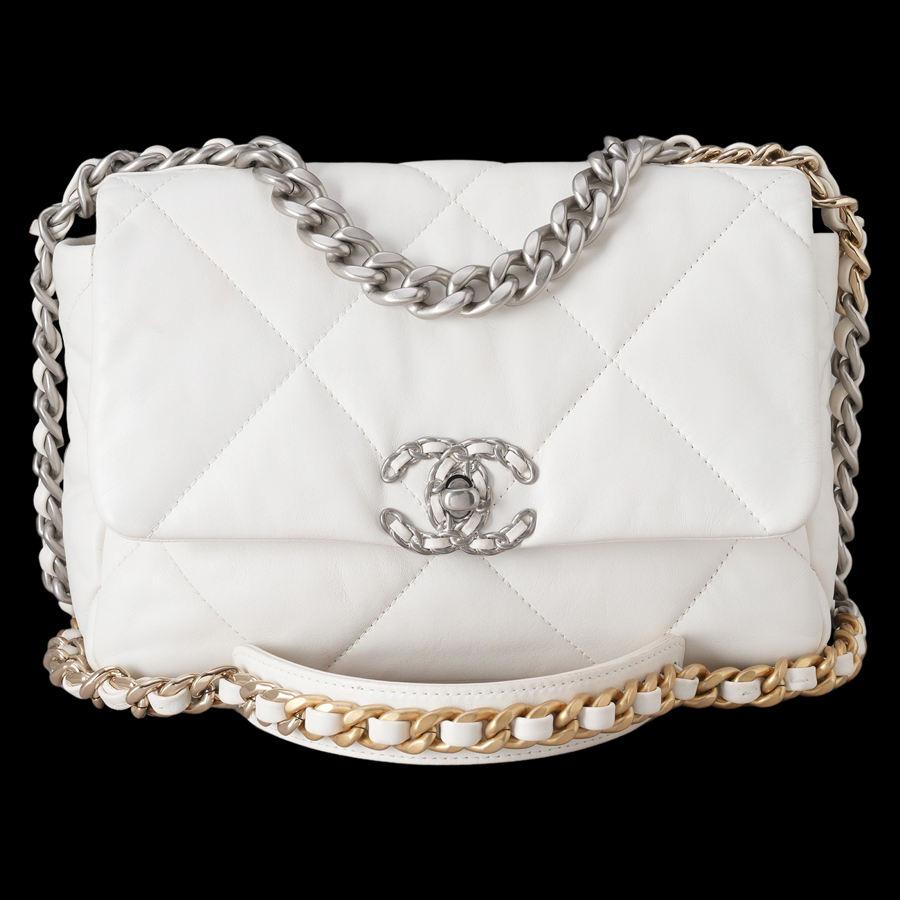 CHANEL(USED)샤넬 19백 미듐 화이트