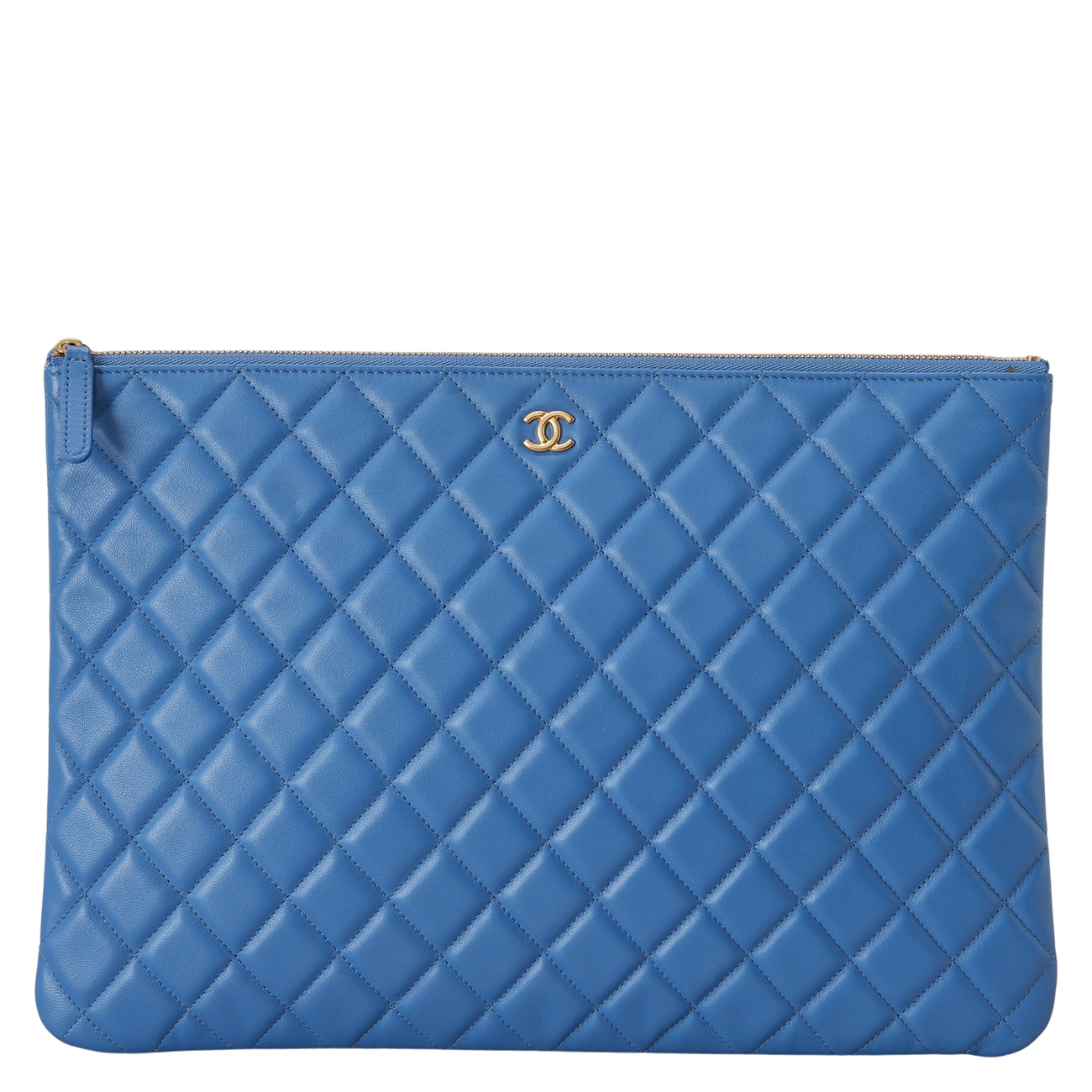 CHANEL(USED)샤넬 A82252 샤넬 클래식 램스킨 클러치 뉴미듐
