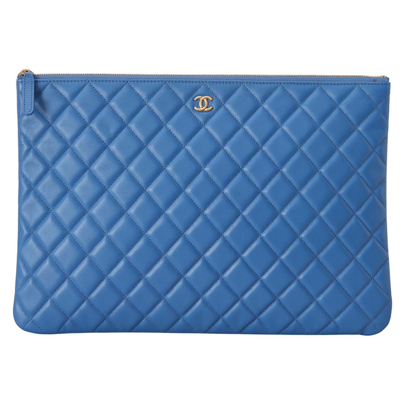 CHANEL(USED)샤넬 A82252 샤넬 클래식 램스킨 클러치 뉴미듐