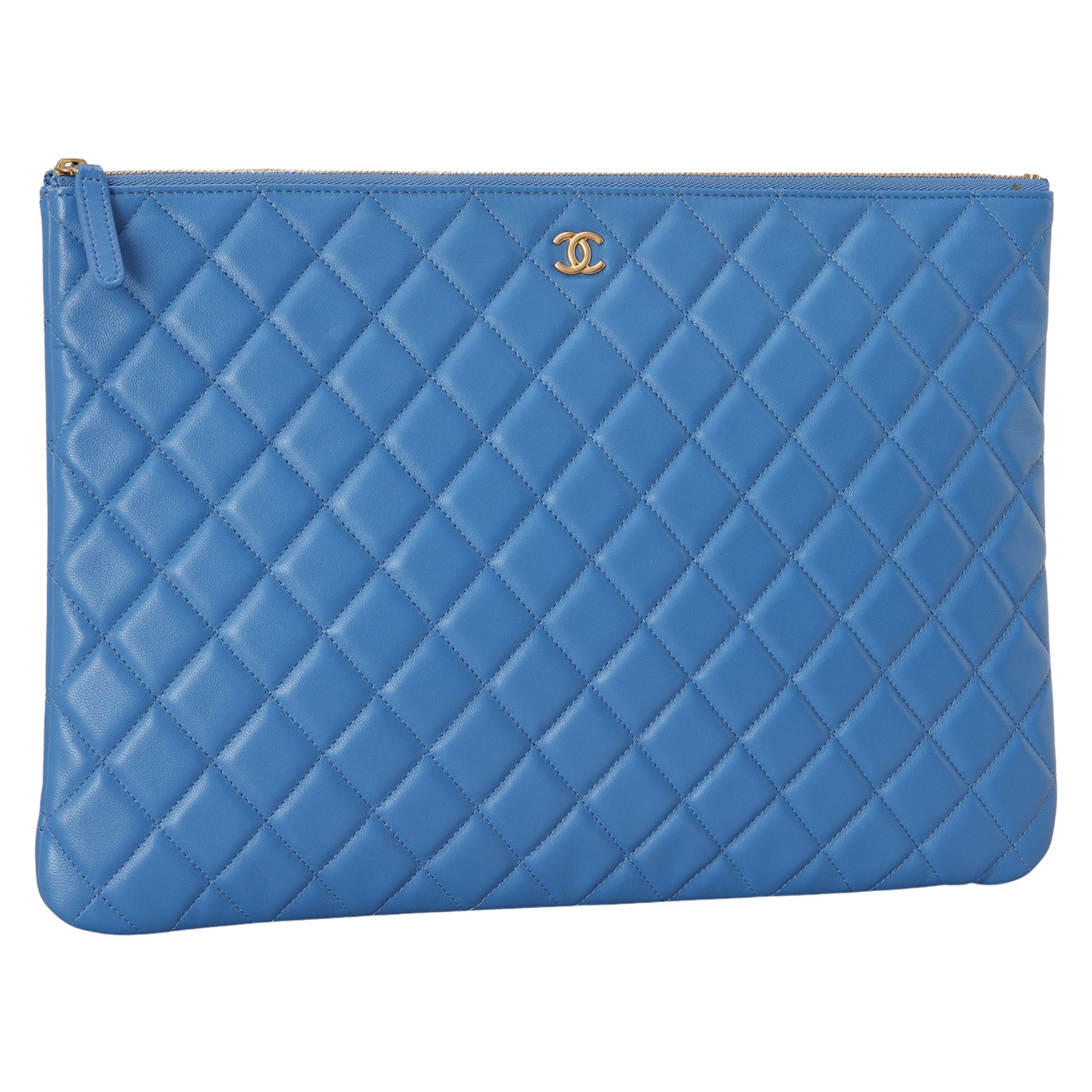 CHANEL(USED)샤넬 A82252 샤넬 클래식 램스킨 클러치 뉴미듐