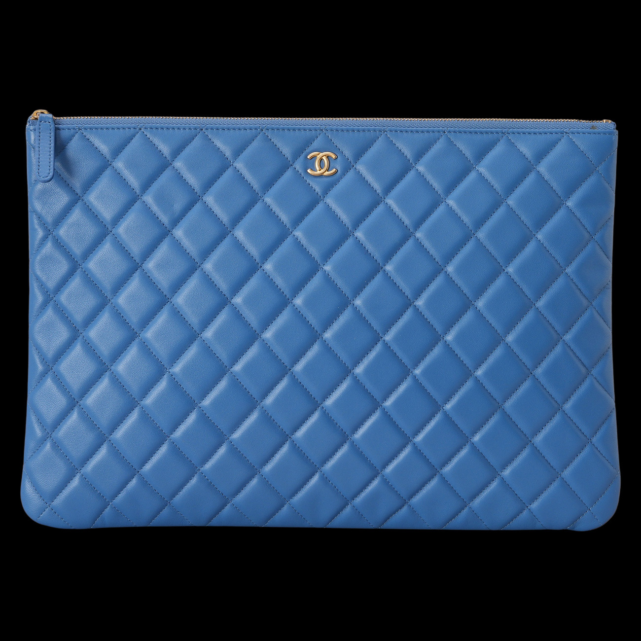 CHANEL(USED)샤넬 A82252 샤넬 클래식 램스킨 클러치 뉴미듐