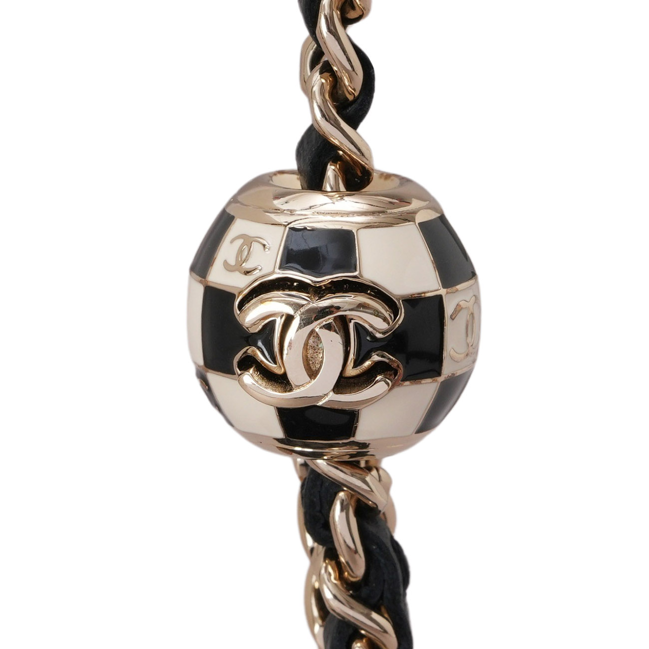CHANEL(USED)샤넬 AP1447 램스킨 체크볼 베니티 미니