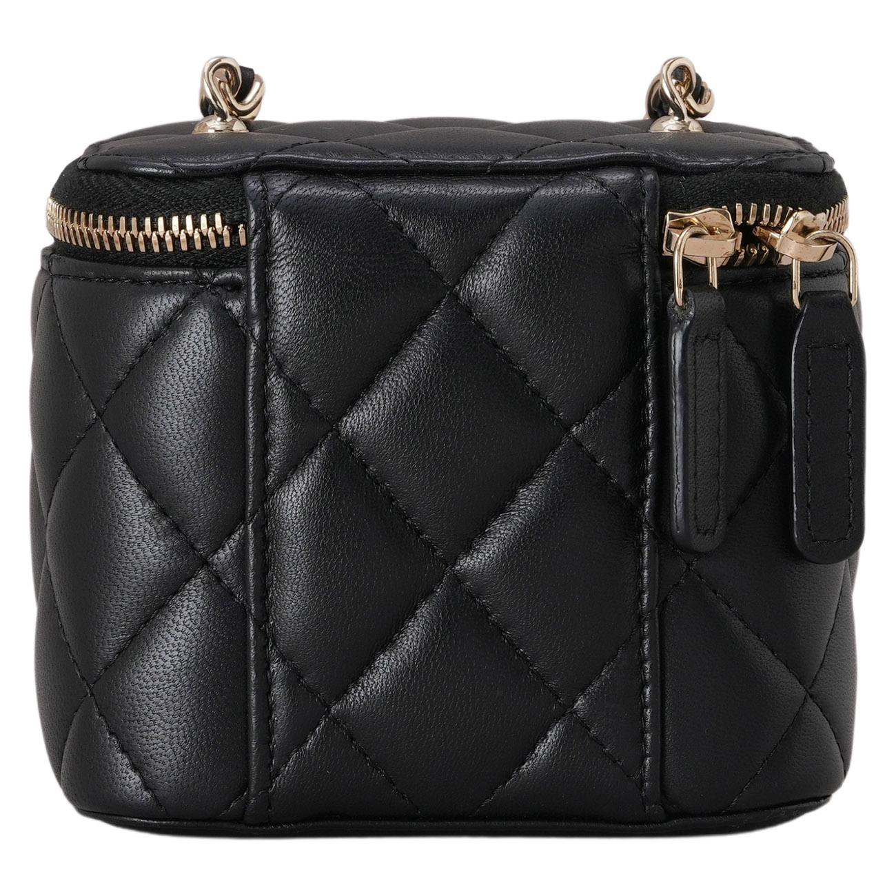 CHANEL(USED)샤넬 AP1447 램스킨 체크볼 베니티 미니