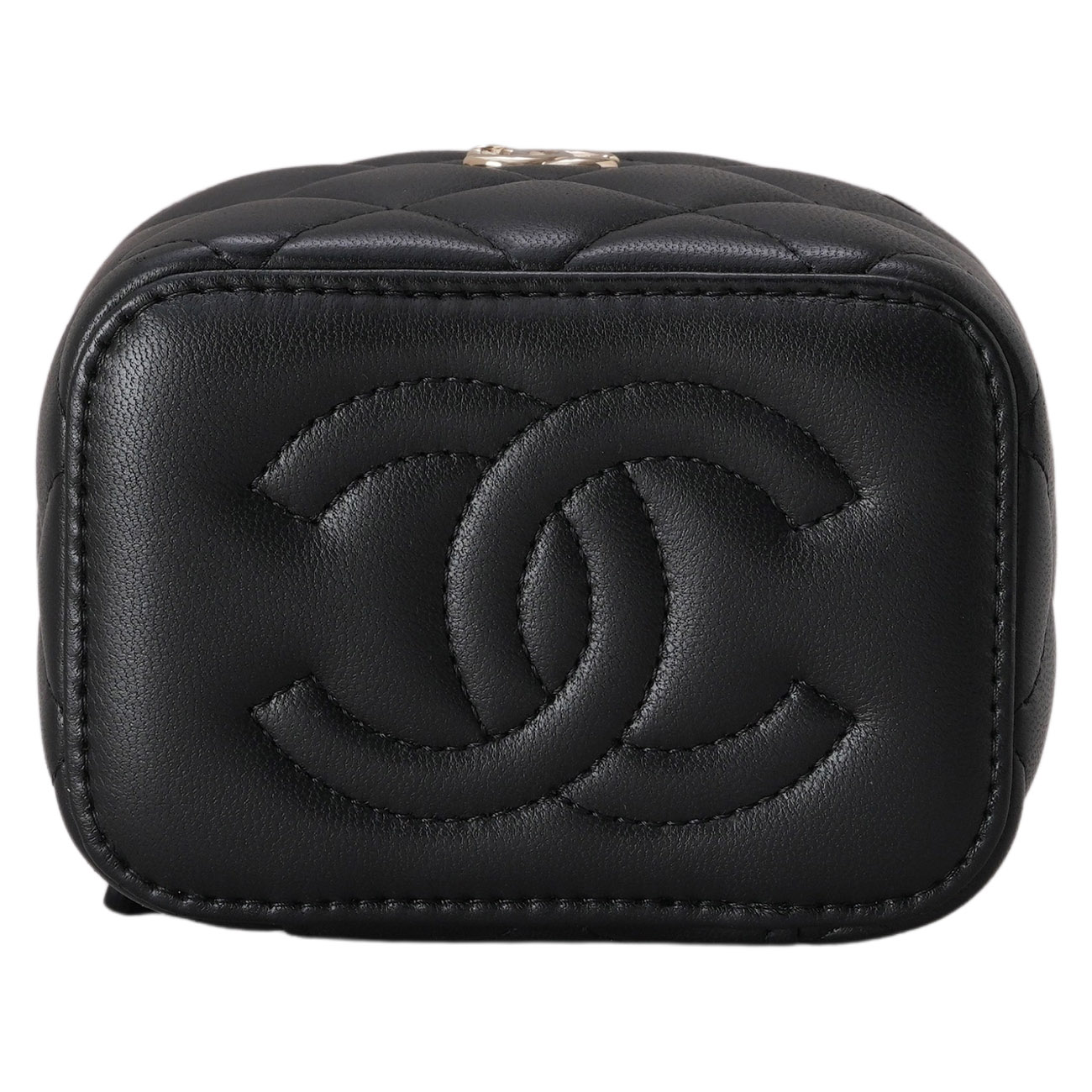 CHANEL(USED)샤넬 AP1447 램스킨 체크볼 베니티 미니