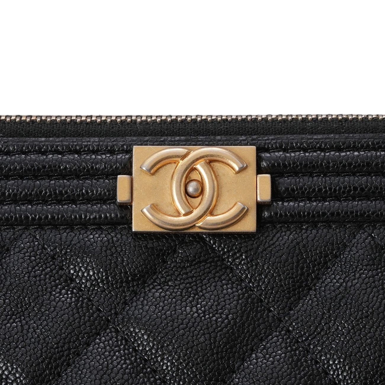 CHANEL(USED)샤넬 캐비어 보이샤넬 라지 클러치