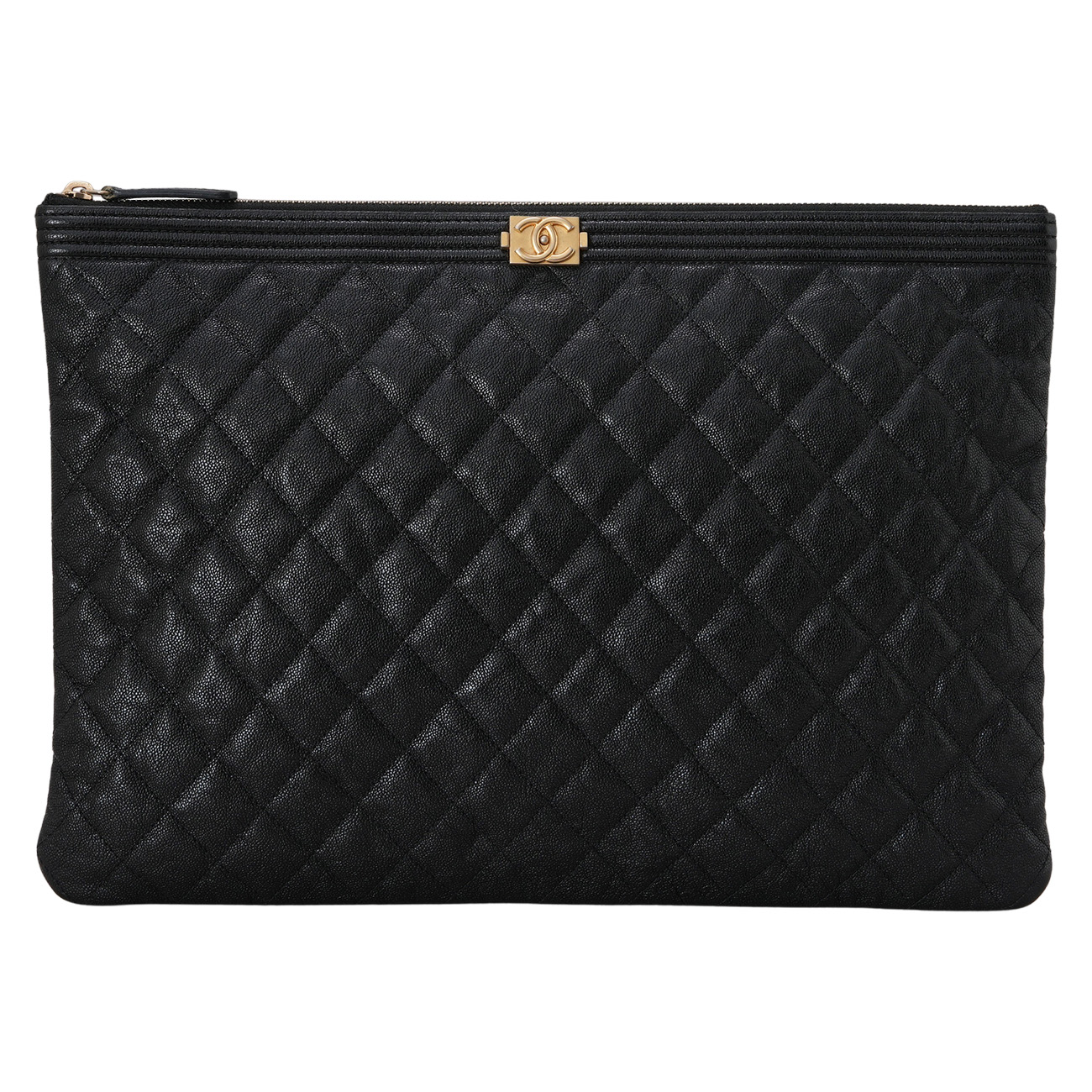 CHANEL(USED)샤넬 캐비어 보이샤넬 라지 클러치