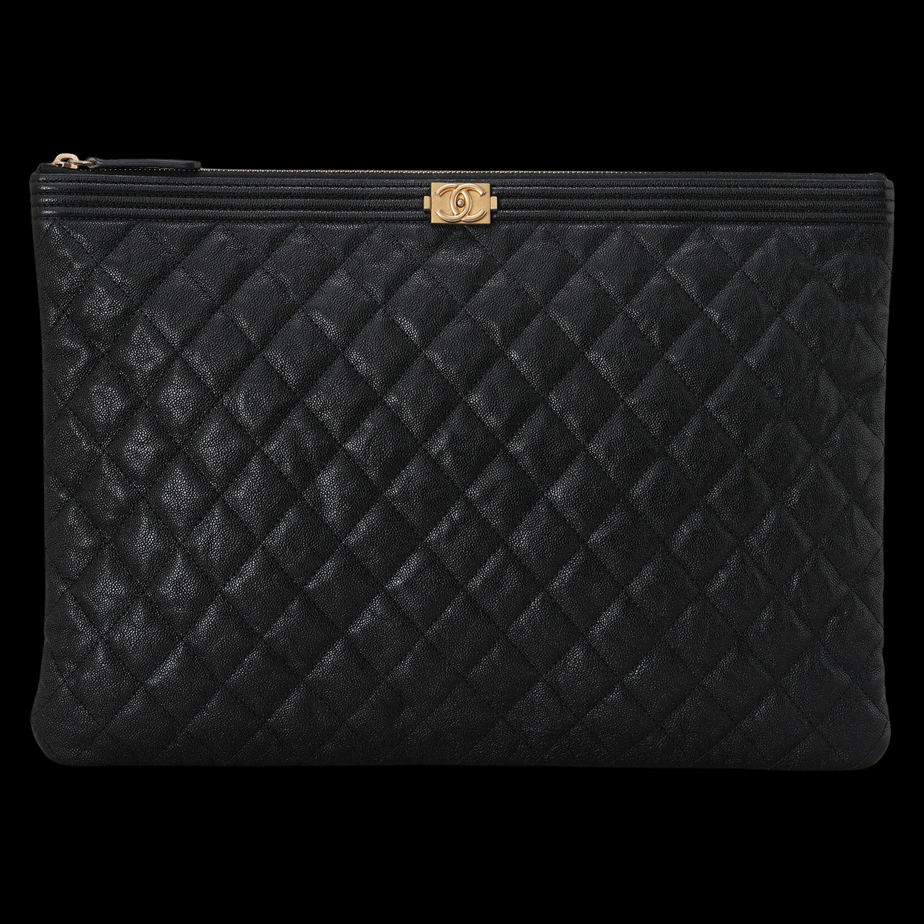 CHANEL(USED)샤넬 캐비어 보이샤넬 라지 클러치