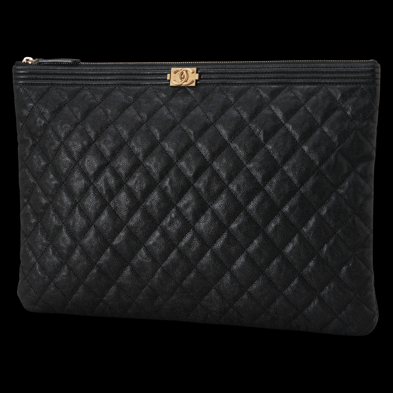 CHANEL(USED)샤넬 캐비어 보이샤넬 라지 클러치